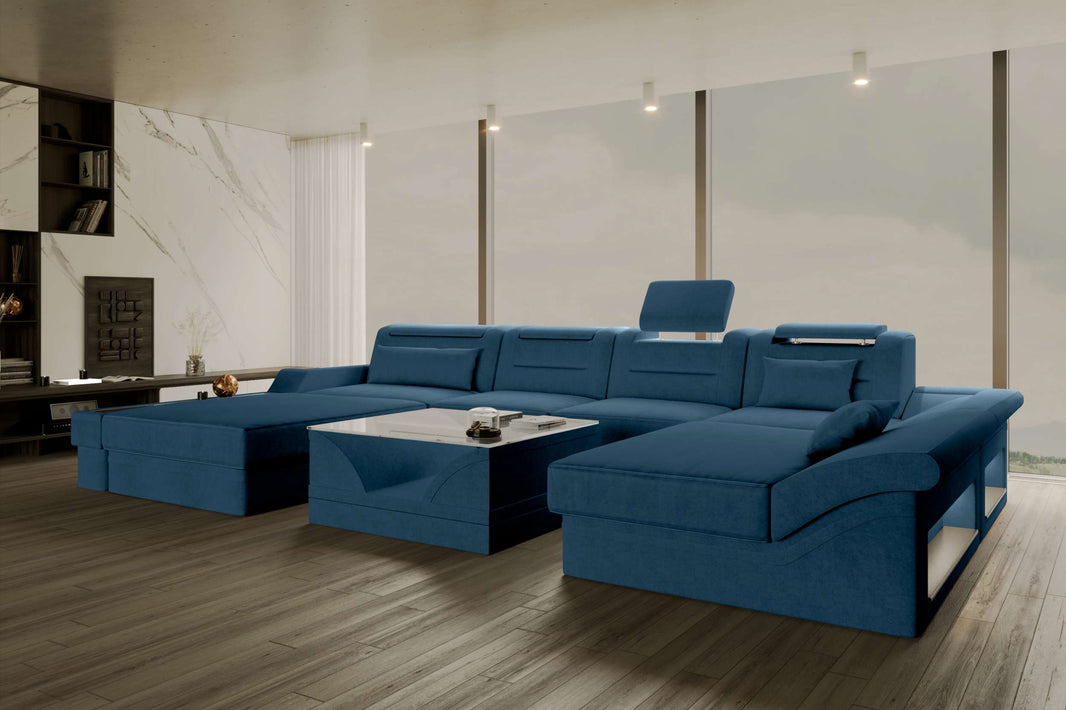 Wohnlandschaft Monza U Form Stoffsofa