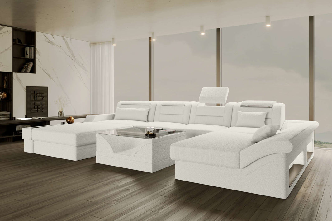Wohnlandschaft Monza U Form Stoffsofa