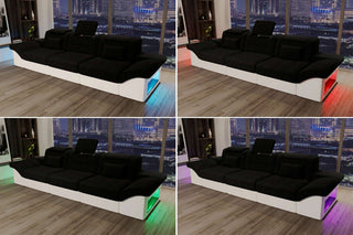 Couch Monza 3 Sitzer Stoffsofa Dunkelgrün