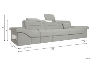 Couch Monza 3 Sitzer Stoffsofa Dunkelgrün