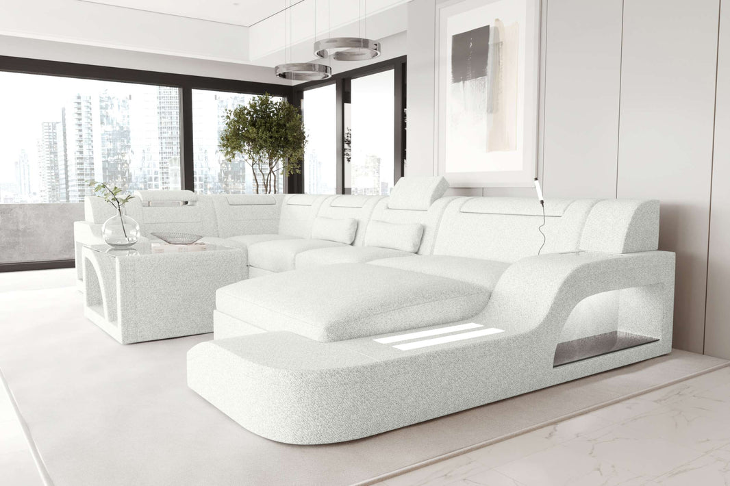 Wohnlandschaft Palermo U Form Stoffsofa