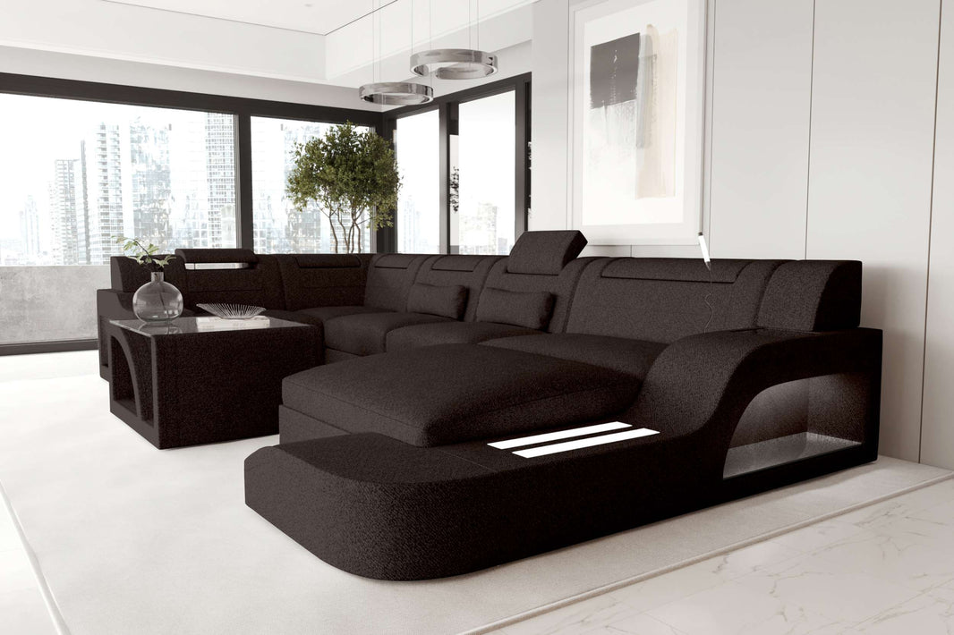 Wohnlandschaft Palermo U Form Stoffsofa