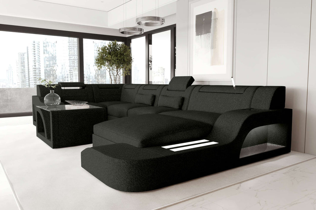 Wohnlandschaft Palermo U Form Stoffsofa