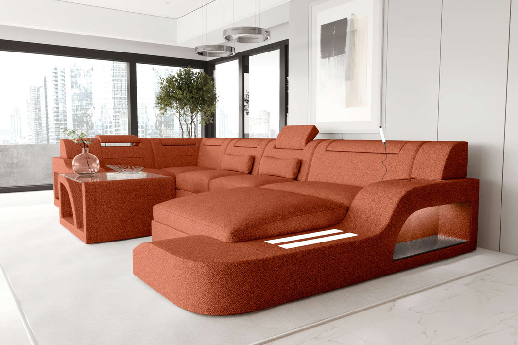 Wohnlandschaft Palermo U Form Stoffsofa