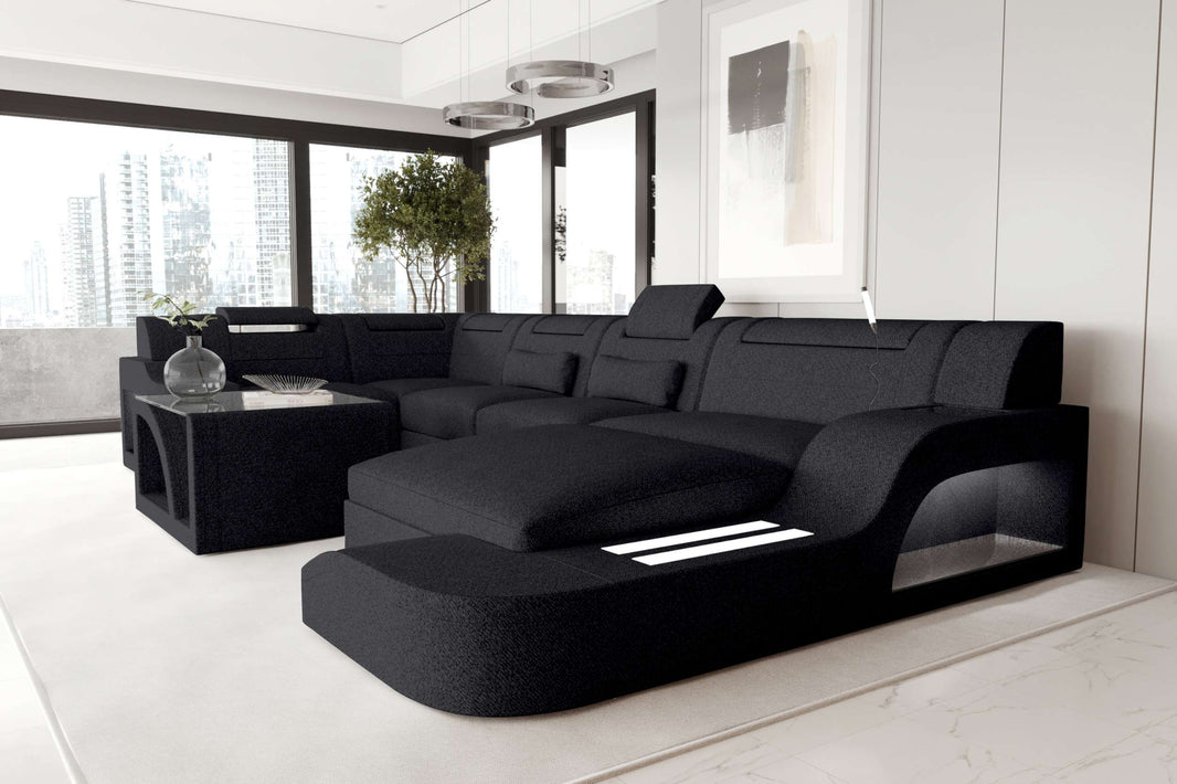 Wohnlandschaft Palermo U Form Stoffsofa