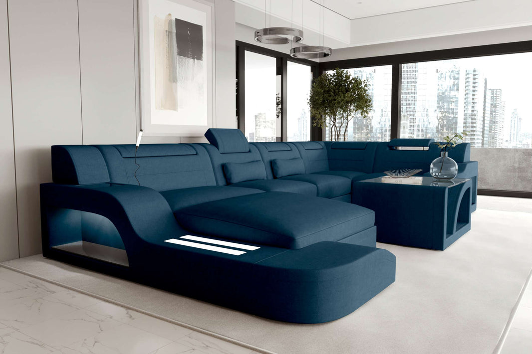 Wohnlandschaft Palermo U Form Stoffsofa