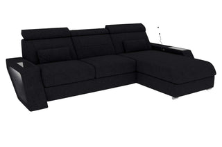 Ecksofa Catania L Form Stoffsofa Schwarz