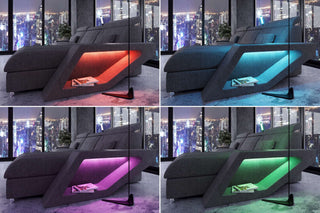 Ecksofa Catania L Form Stoffsofa Schwarz