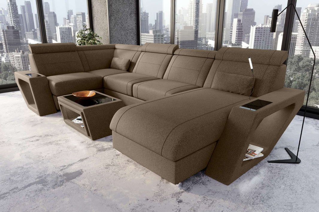 Wohnlandschaft Catania U Form Stoffsofa