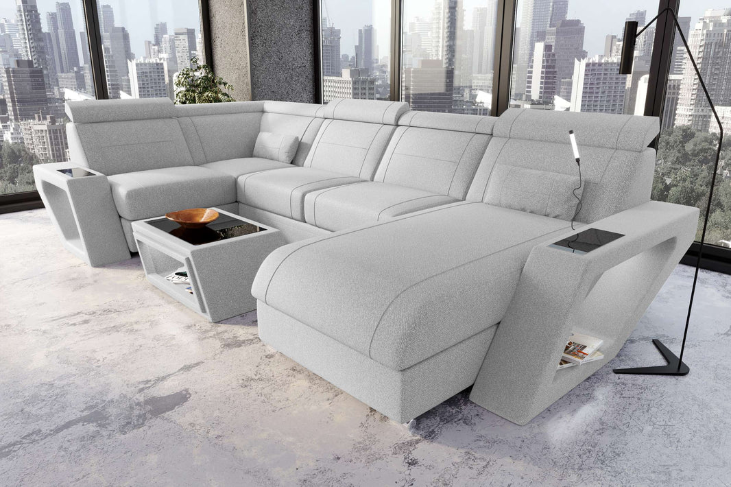 Wohnlandschaft Catania U Form Stoffsofa
