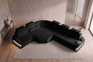 Ecksofa Asti L Form Stoffsofa Schwarz