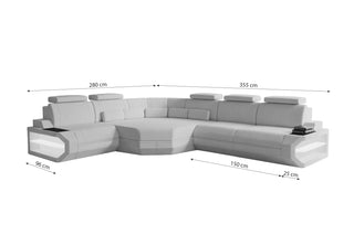 Ecksofa Asti L Form Stoffsofa Schwarz
