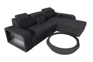 Ecksofa Berlin L Form Stoffsofa Schwarz