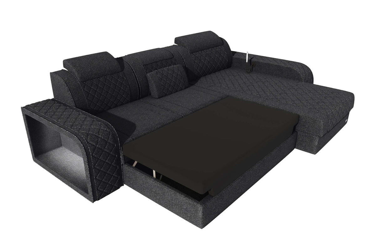 Ecksofa Berlin L Form Stoffsofa Schwarz