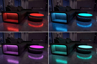 Ecksofa Berlin L Form Stoffsofa Schwarz