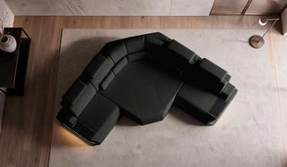 Mini Ecksofa Asti L Form Stoffsofa Schwarz