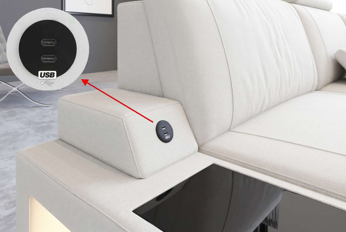 Mini Ecksofa Asti L Form Stoffsofa Schwarz