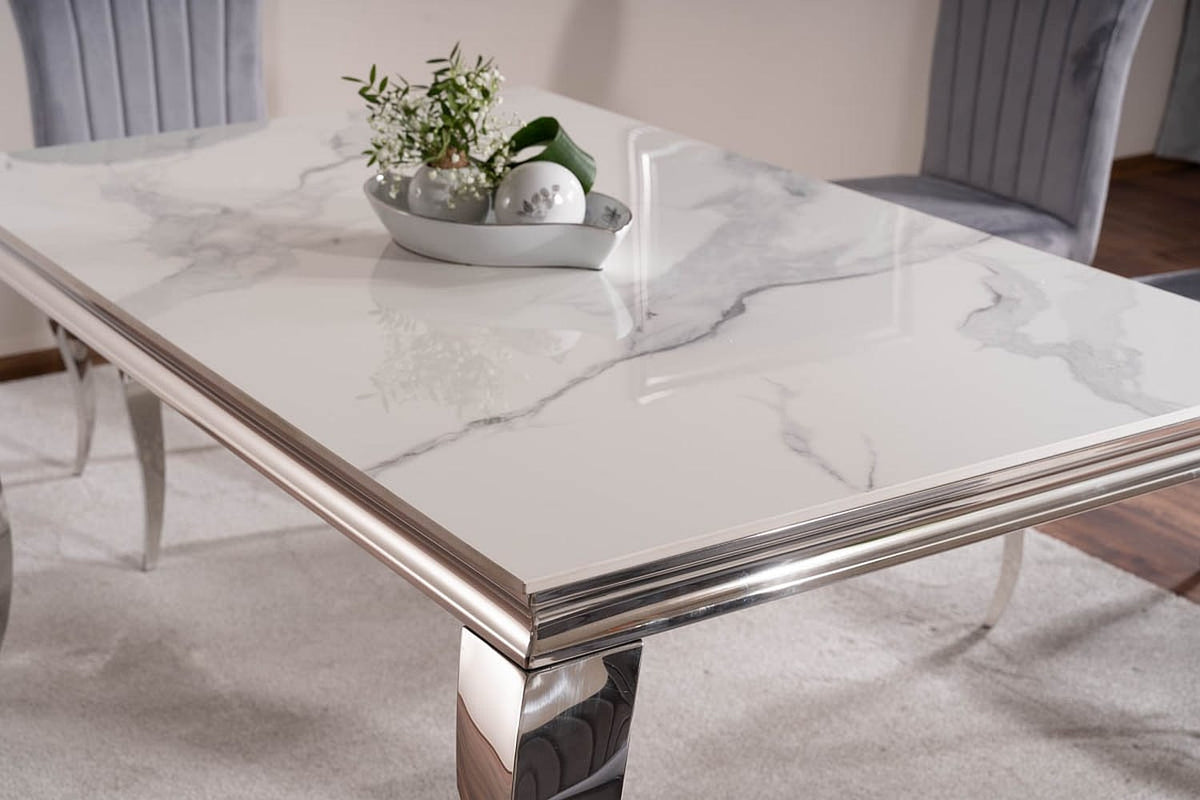Prince Calacatta 180 – Eleganter Esstisch - Ansicht 7
