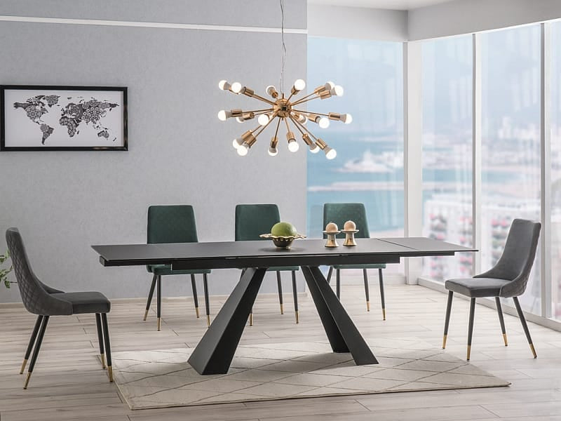 Esstisch Salvadore Mattschwarz 160 cm