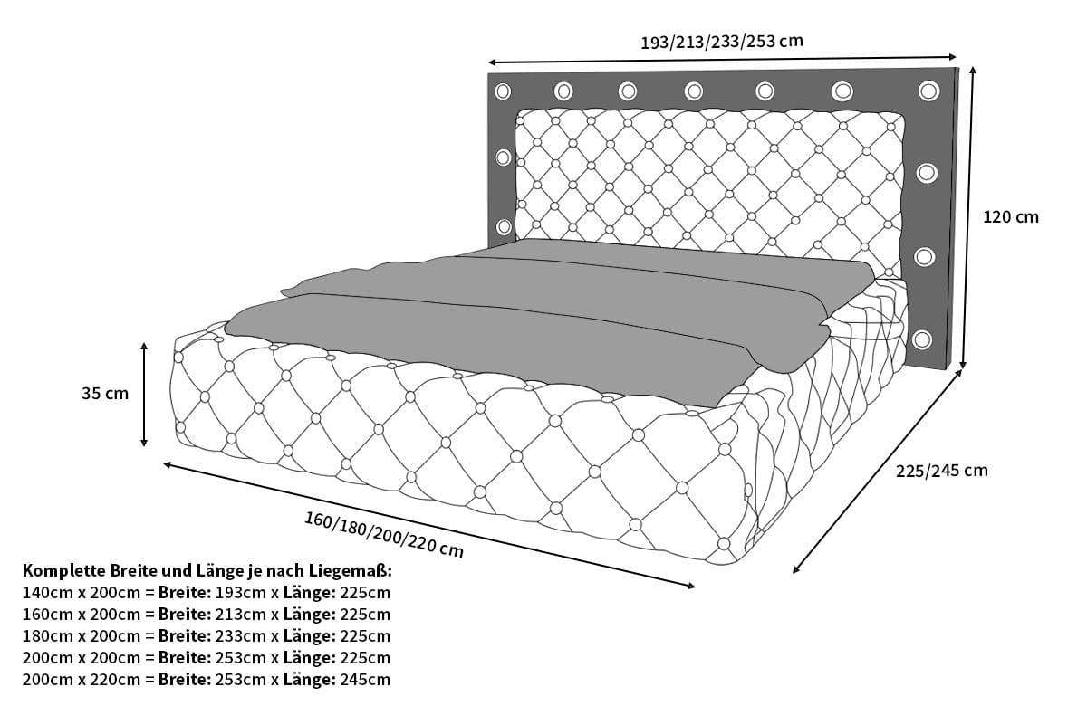 Boxspringbett Alessandria Beige