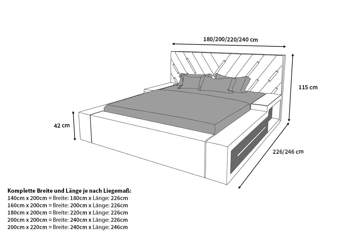 Boxspringbett Contrada Beige-Weiß