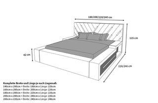Boxspringbett Contrada Beige-Weiß