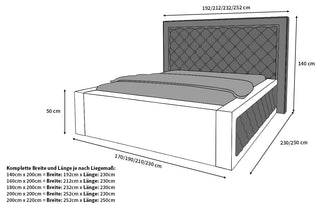 Boxspringbett Varese Beige