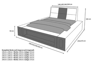 Boxspringbett Venosa Beige-Weiß