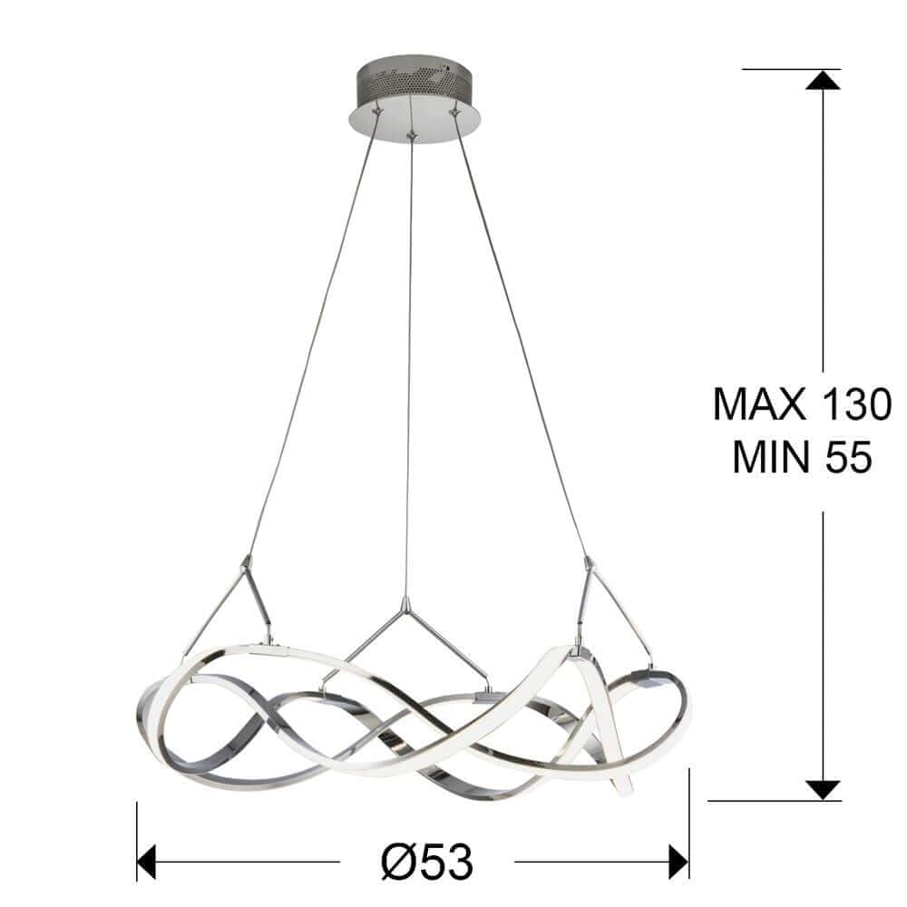 Hängelampe Molly – Modernes Design in Chrom für Wohnzimmer - Bild 2