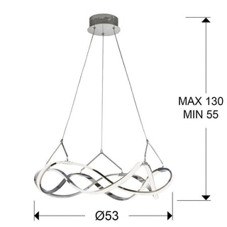 Hängelampe Molly – Modernes Design in Chrom für Wohnzimmer - Bild 2