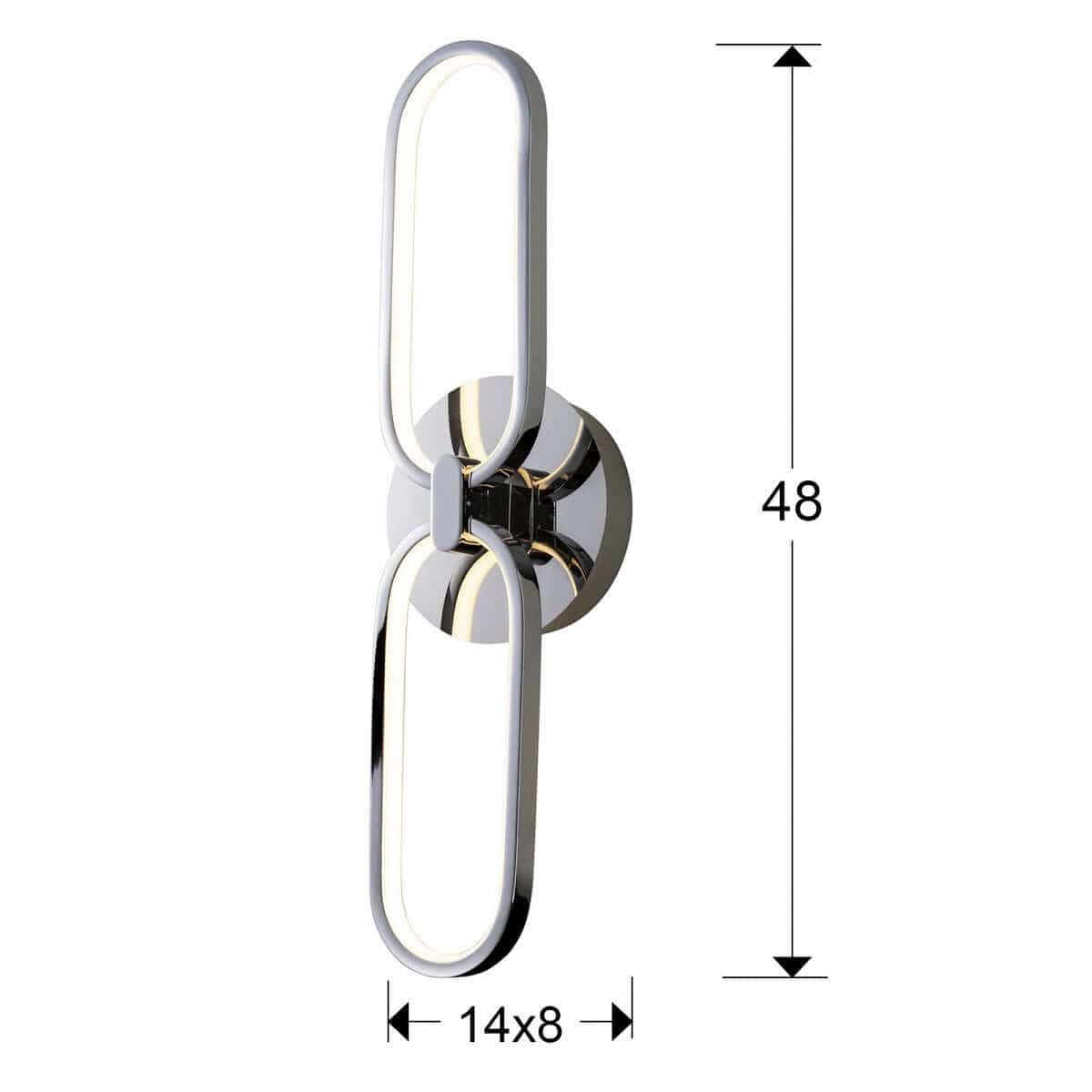 Wandlampe Colette – Chrom Design für Wohnzimmer - Bild 4