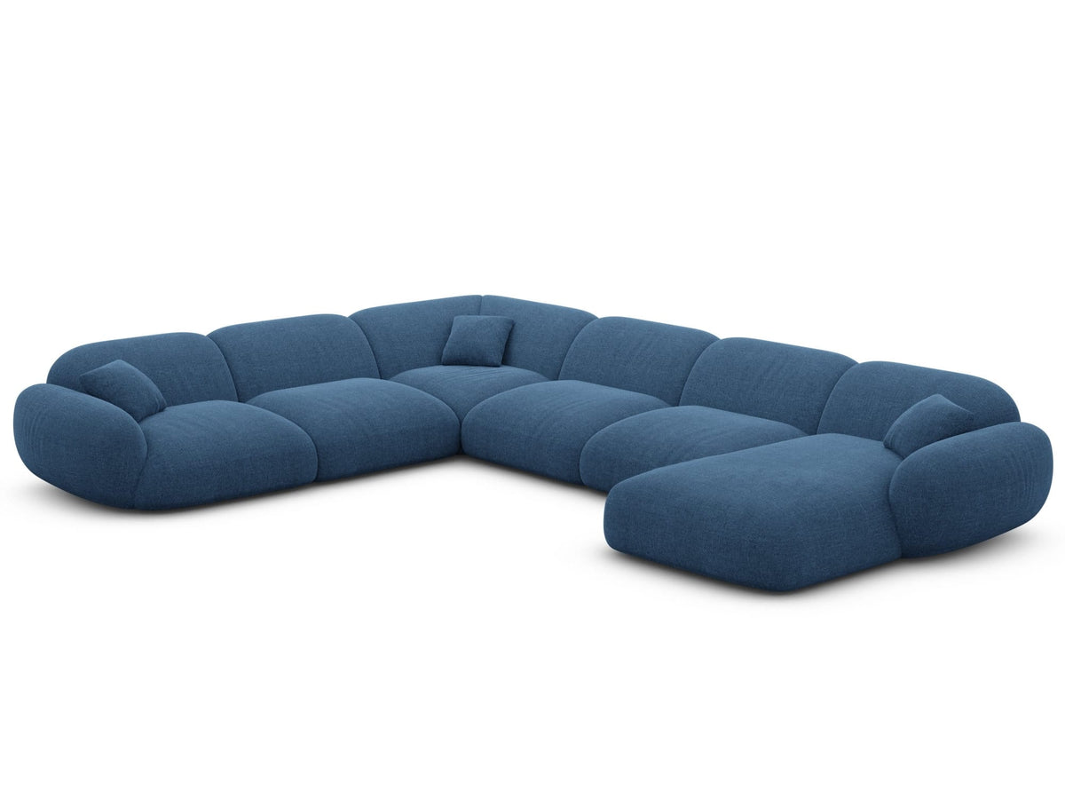 Wohnlandschaft Alcazar XXL U-Form in Stoff Dunkelblau