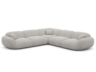 Ecksofa Alcazar L-Form aus Stoff, Material: Strukturstoff, Farbe: Hellgrau