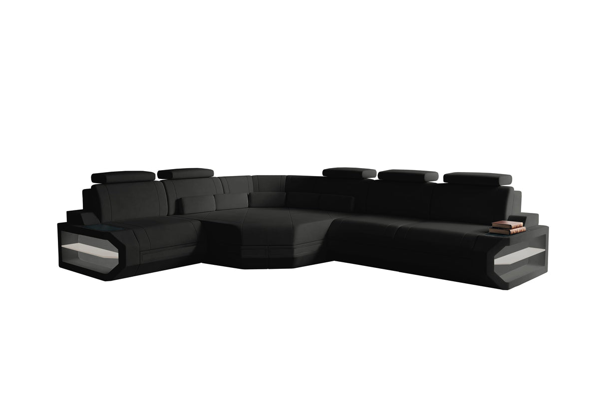 Ecksofa Asti L Form Stoffsofa Schwarz