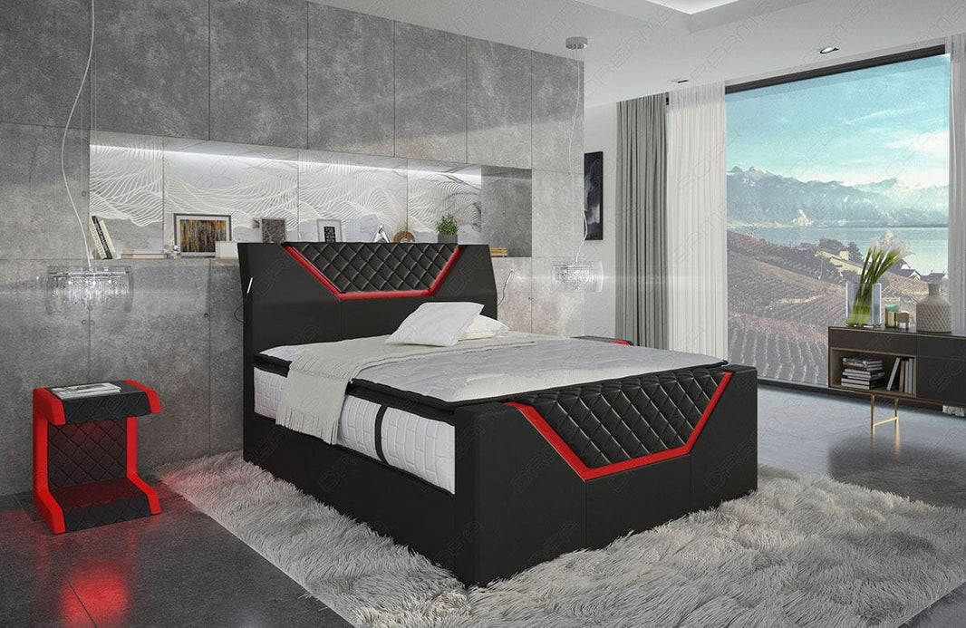 Boxspringbett Nantes Leder
