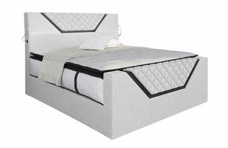 Freisteller des Boxspringbettes Nantes in Macchiato-Schwarz