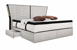 Freisteller des Boxspringbettes Novara in Macchiato-Schwarz
