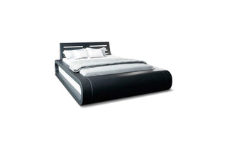 Bettgestell Sorano Designerbett Schwarz-Weiß