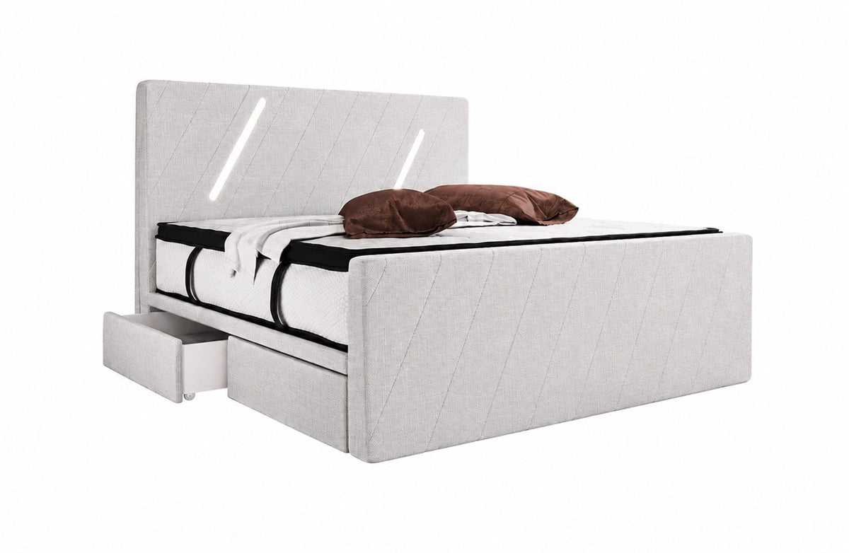 Boxspringbett Toulon Stoffbezug Macchiato