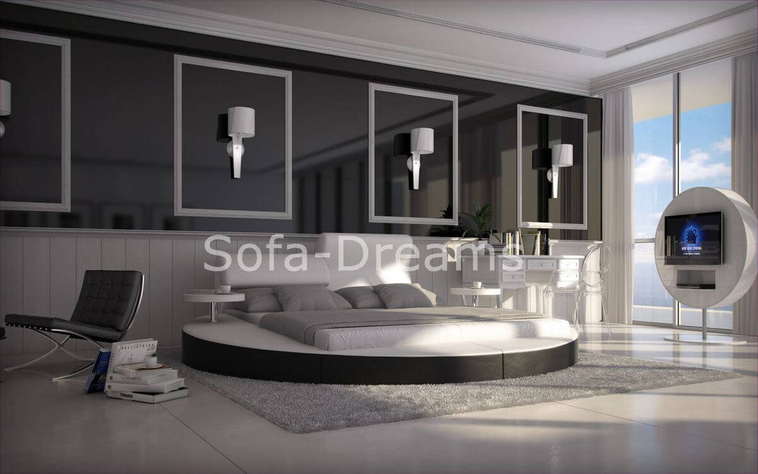 Komplettbett Napoli Weiß-Schwarz 180x200 cm