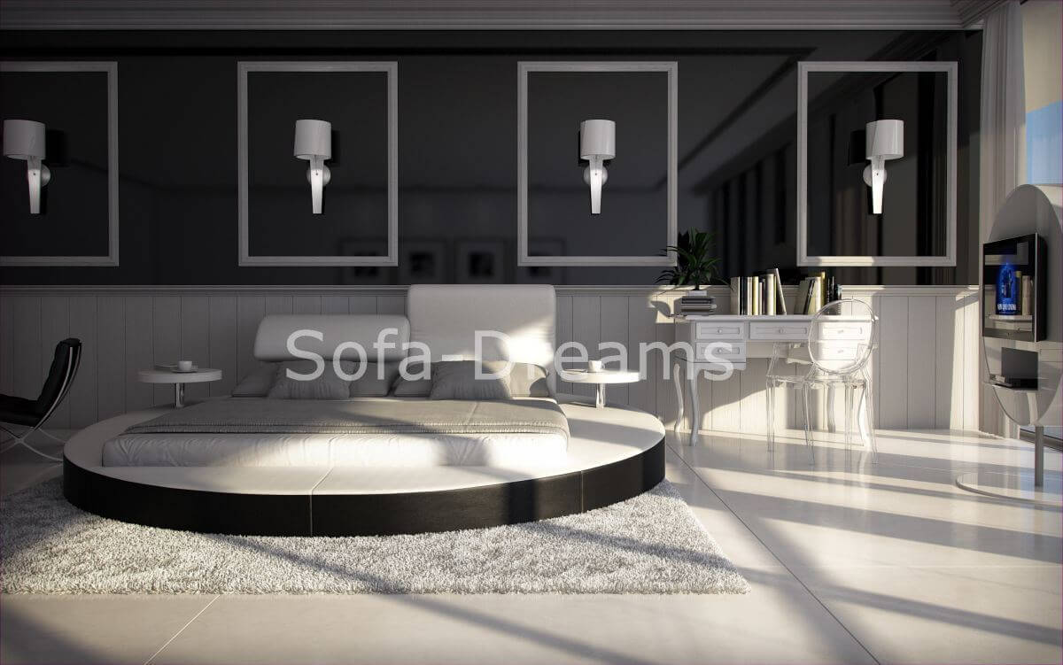 Komplettbett Napoli Weiß-Schwarz – Modern für Schlafzimmer - Bild 1