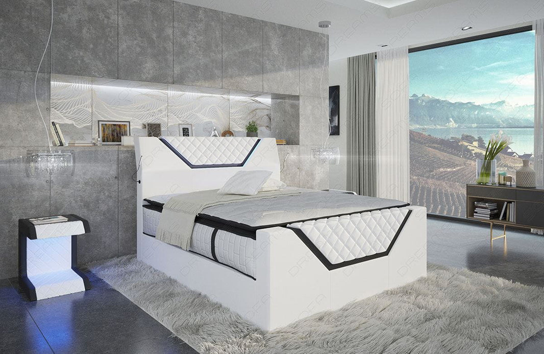 Boxspringbett Nantes Leder
