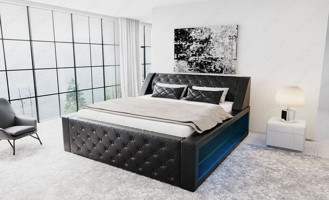 Wasserbett Arezzo mit LED und markanten Linien