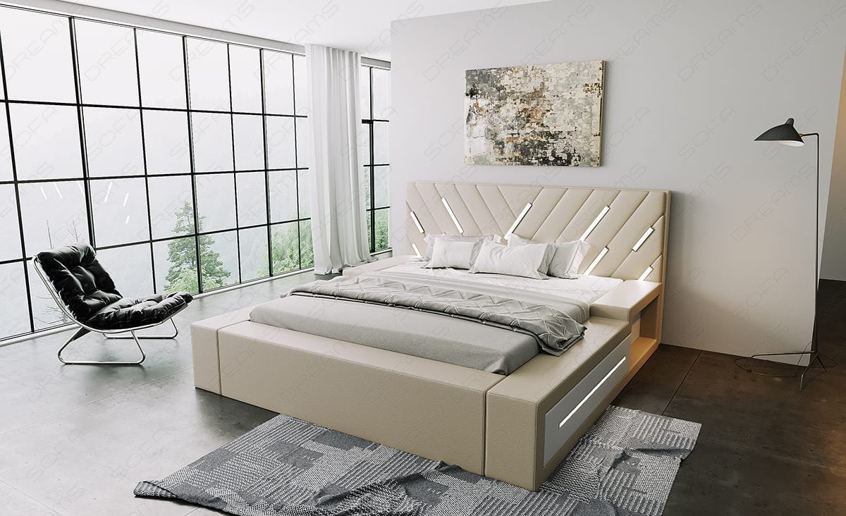 Boxspringbett Contrada Beige-Weiß