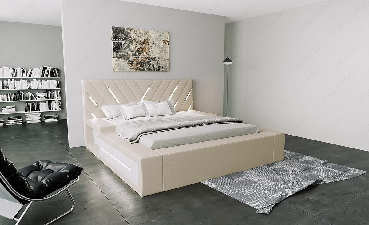 Boxspringbett Contrada Beige-Weiß