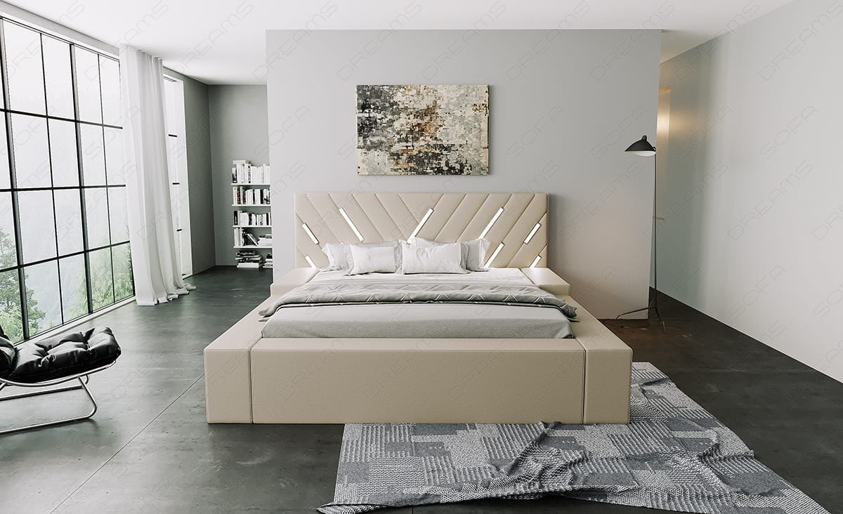 Boxspringbett Contrada Beige-Weiß