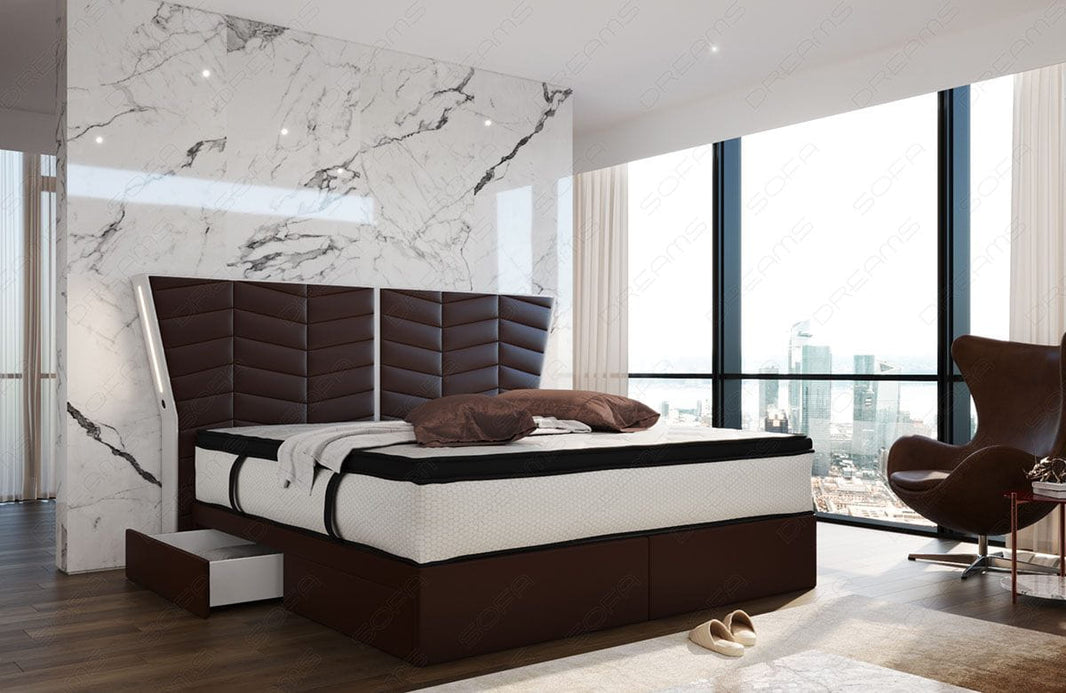 Boxspringbett Novara Leder