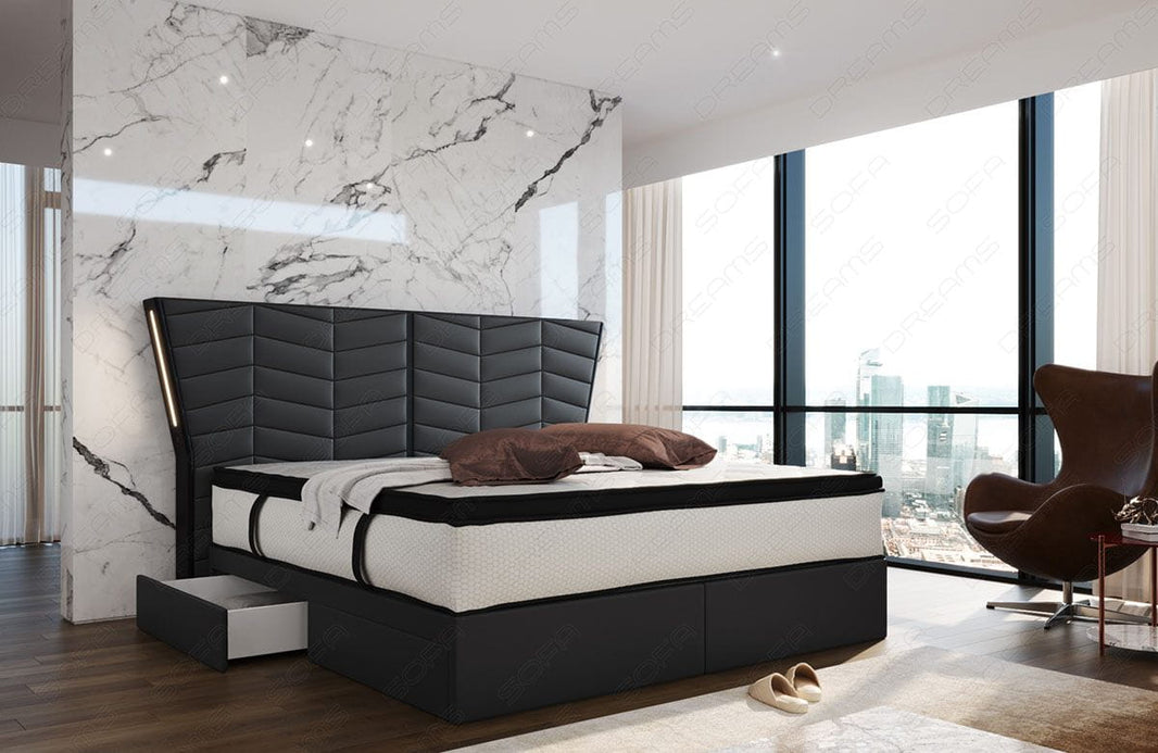 Boxspringbett Novara Leder