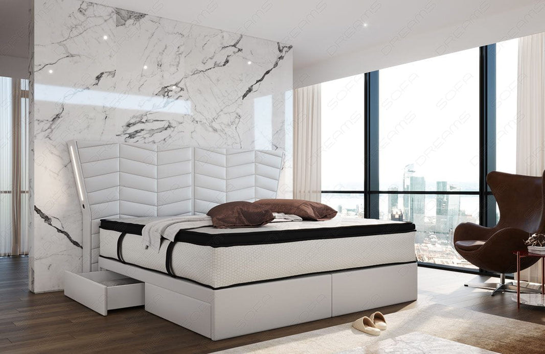 Boxspringbett Novara Leder