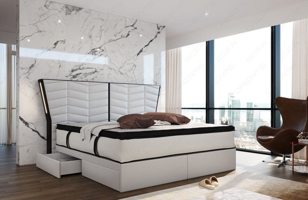 Boxspringbett Novara Leder